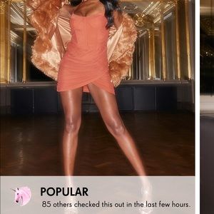 Orange/copper bodycon dress